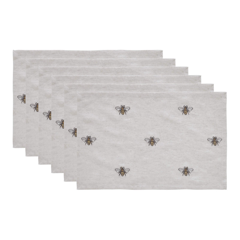 Embroidered Bee Placemat Set