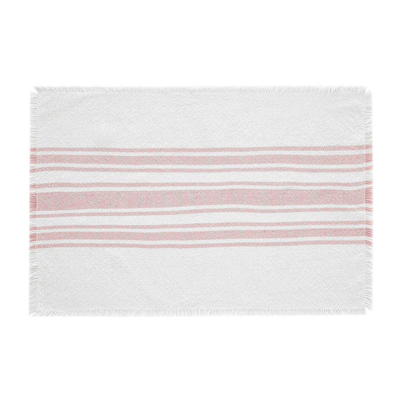 Antique White Stripe Coral Placemat Set