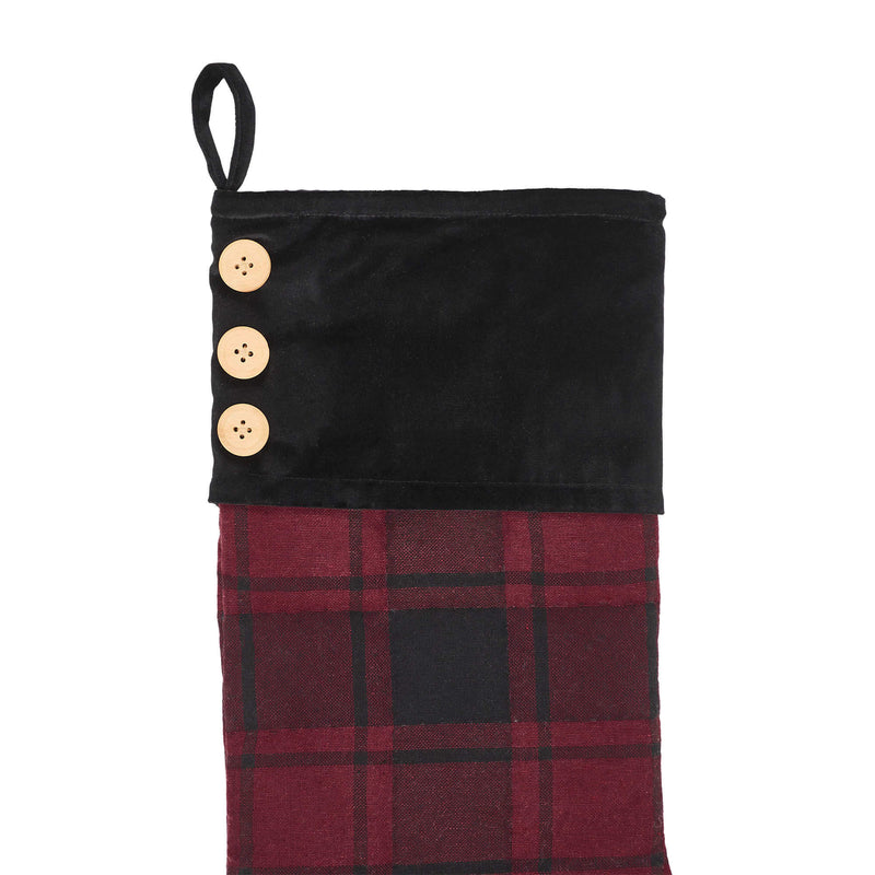 Cumberland Red Black Plaid Stocking