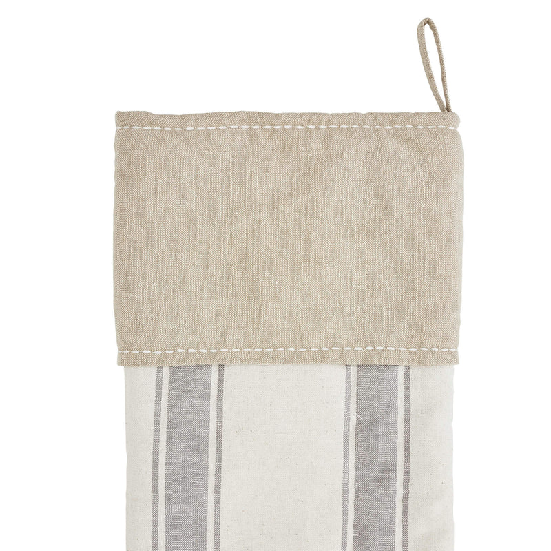 Grace Grain Sack Stripe Patch Stocking