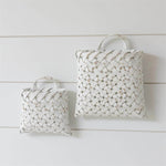White Chipwood Wall Hanging Basket