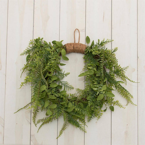 Fern Wreath With Jute Hanger