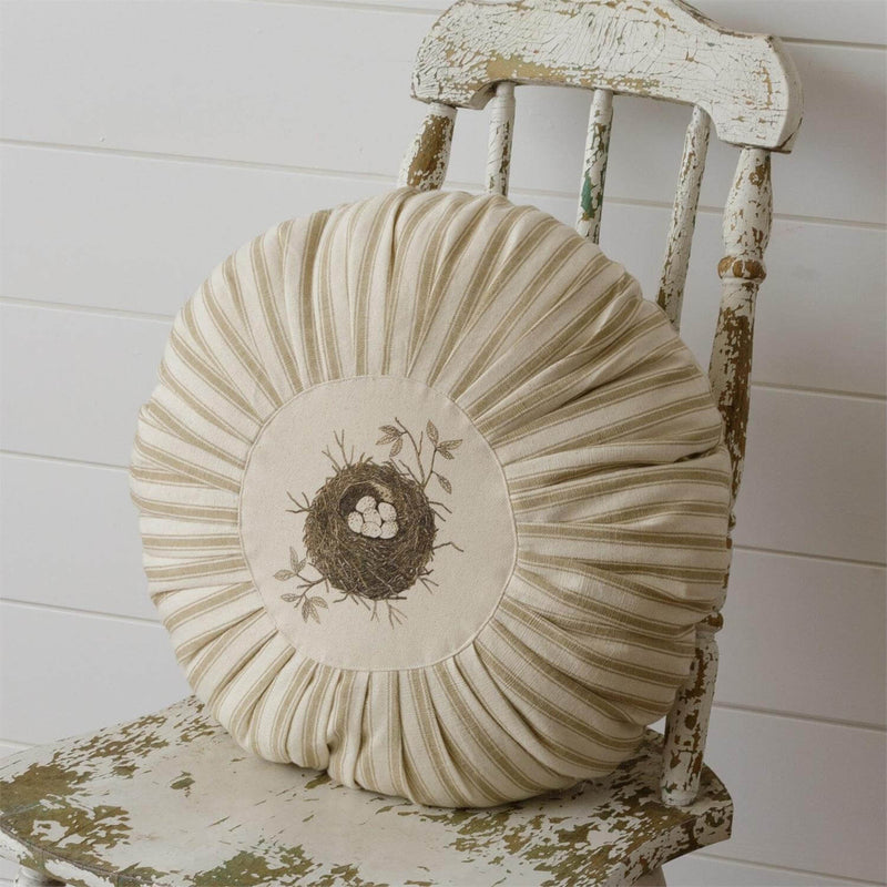 Round Pleated Nest Pillow