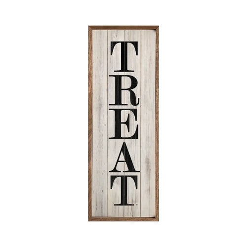 Treat Wood Framed Print