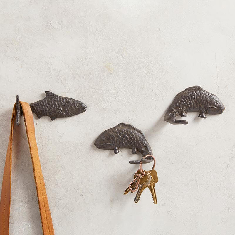 Cast Iron Fish Hook Set
