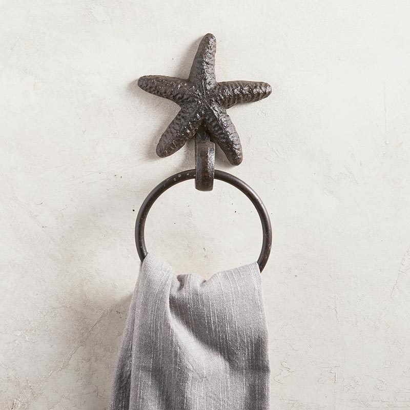 Cast Iron Starfish Towel Holder