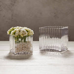 Square Clear Glass Vase