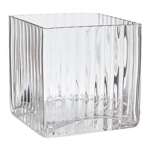 Square Clear Glass Vase
