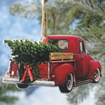 Tin Red Truck Ornament