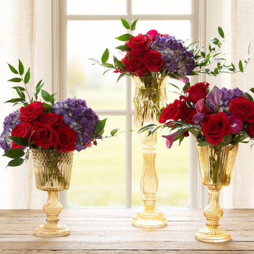 glass candle holders