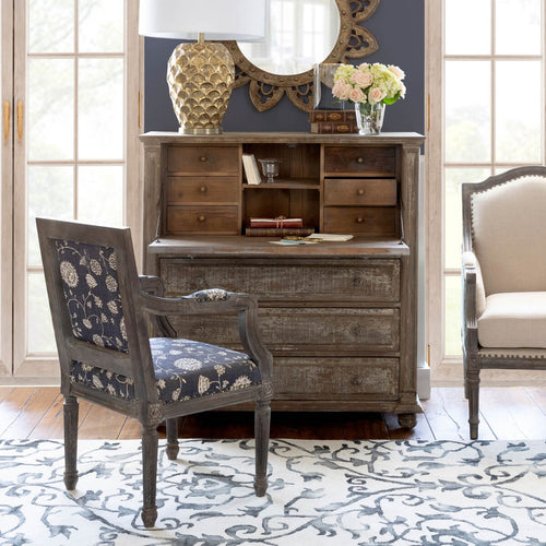 Floral Tapestry Upholstered Arm Chair