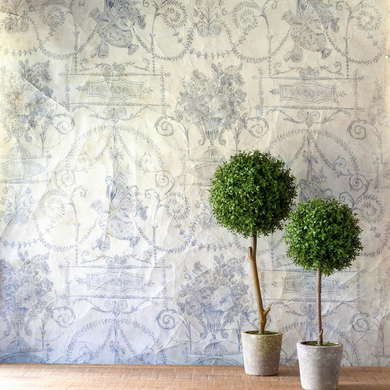 French Quarter Blue Wallpaper