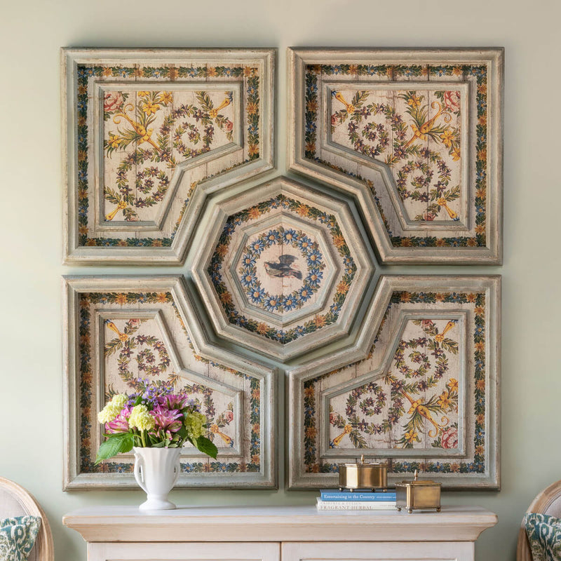 Flora Motif Pattern Wall Tiles