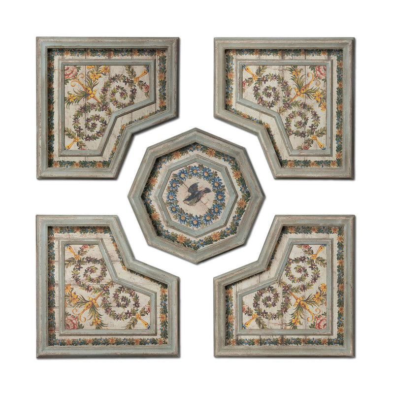 Flora Motif Pattern Wall Tiles