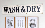 Embossed Metal Wash & Dry Sign