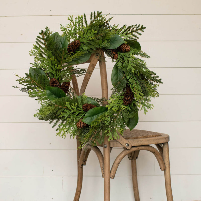 Cedar & Pine With Magnolia Leaf Collection