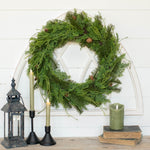 Hemlock & Cedar With Pinecones