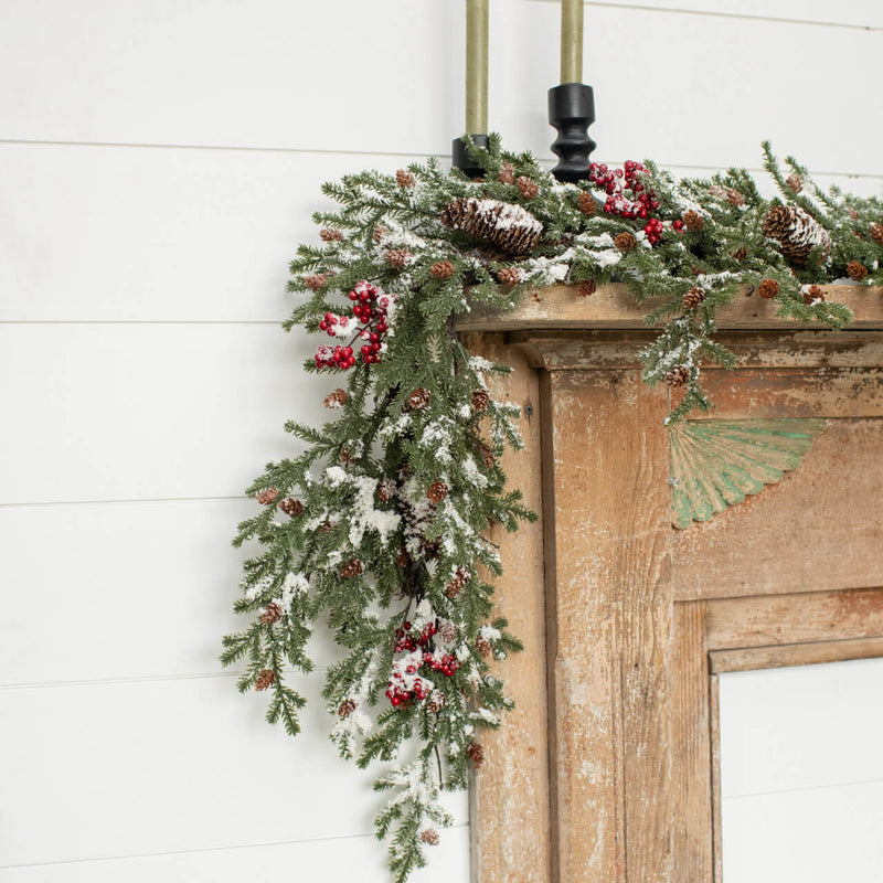 Snowy Pine With Pinecones & Berries Collection
