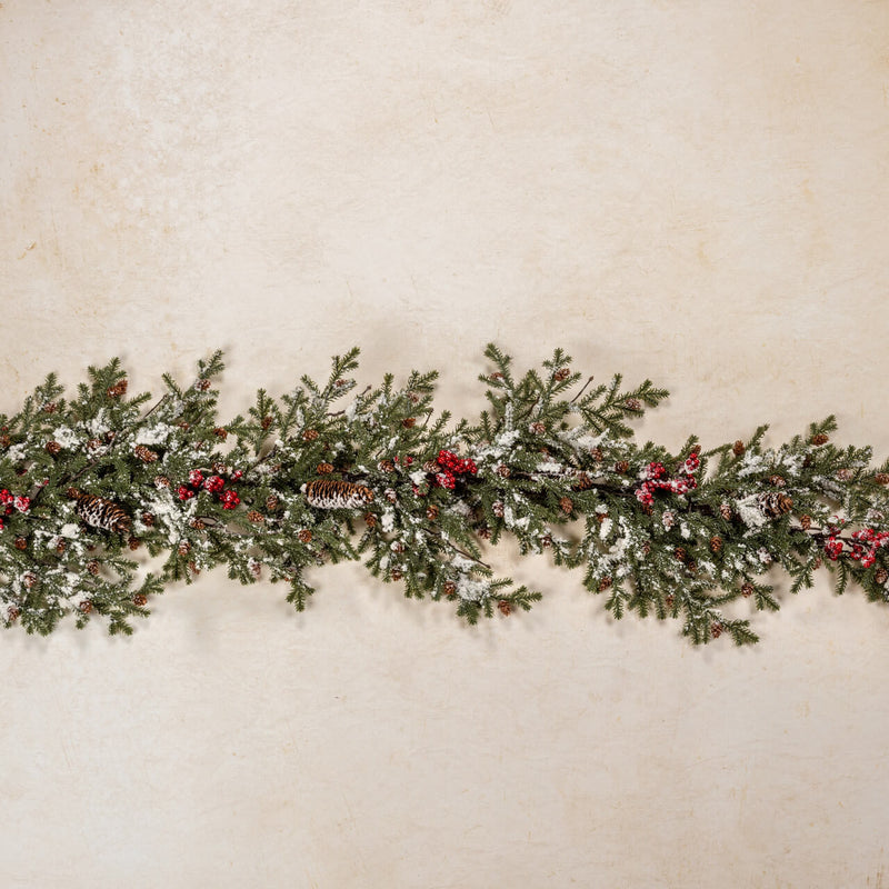 Snowy Pine With Pinecones & Berries Collection