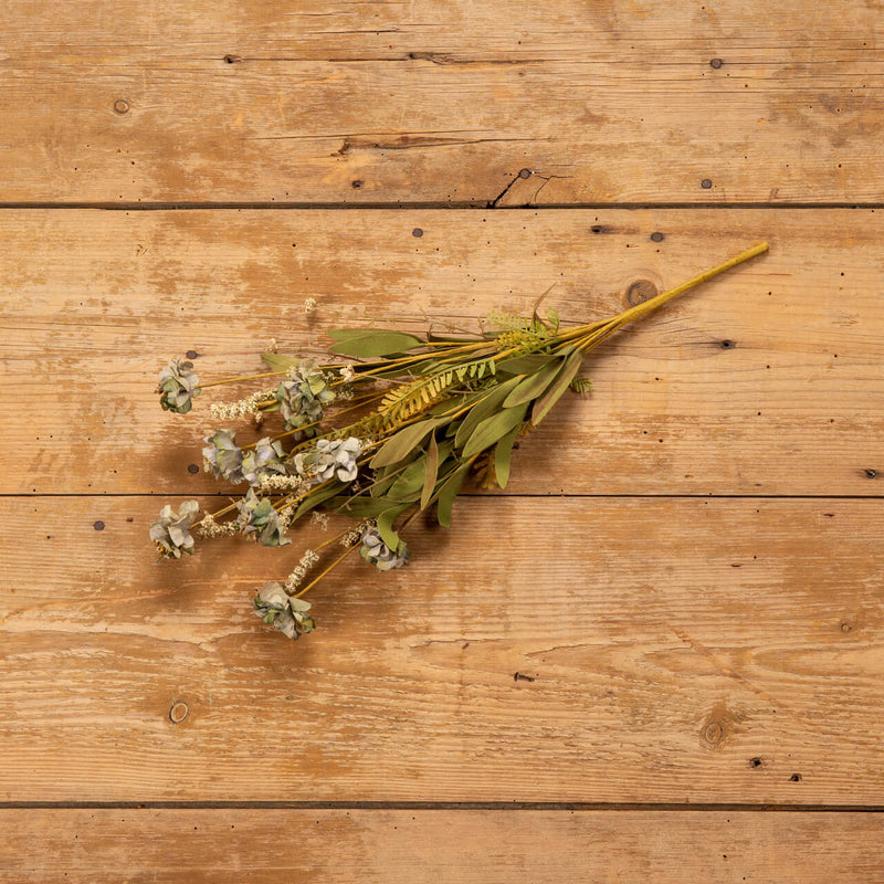 Green & Grey Wildflower With Heather and Fern Bush