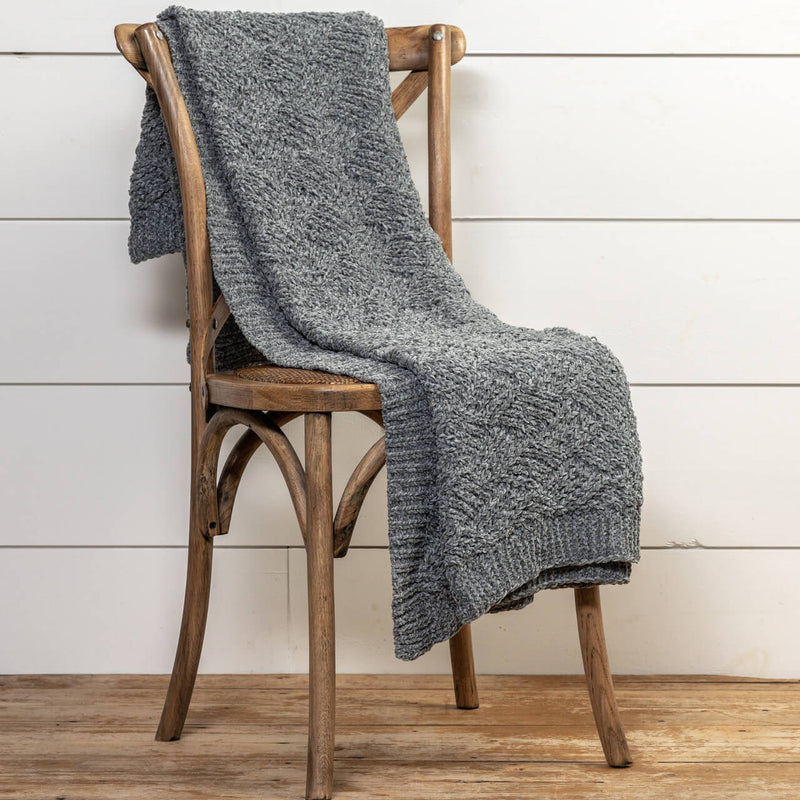 Diamond Knitted Throw Blanket