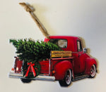 Tin Red Truck Ornament