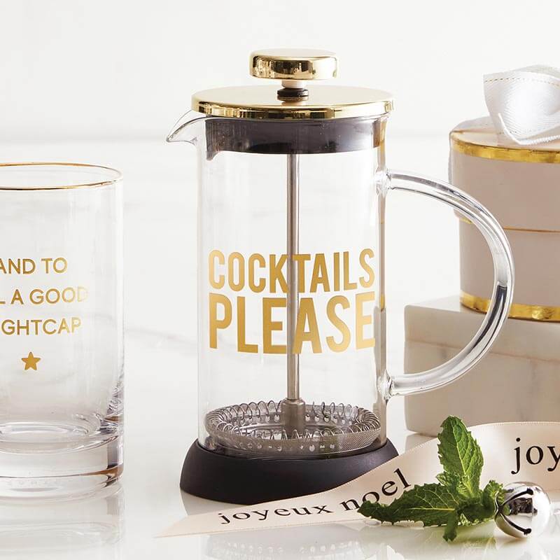 Holiday Metallic Gold Cocktail Press