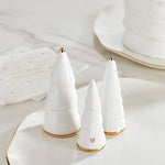 Holiday Gold Rimmed Mini Trees And Houses