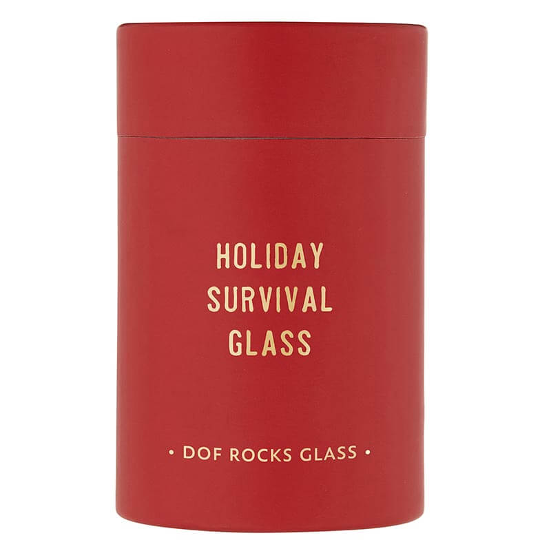 Double Old Fashioned Holiday Rocks Glass