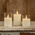 Glass 3D Flame Candle