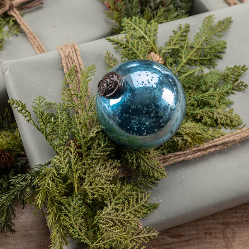 Blue Kugel Ornament