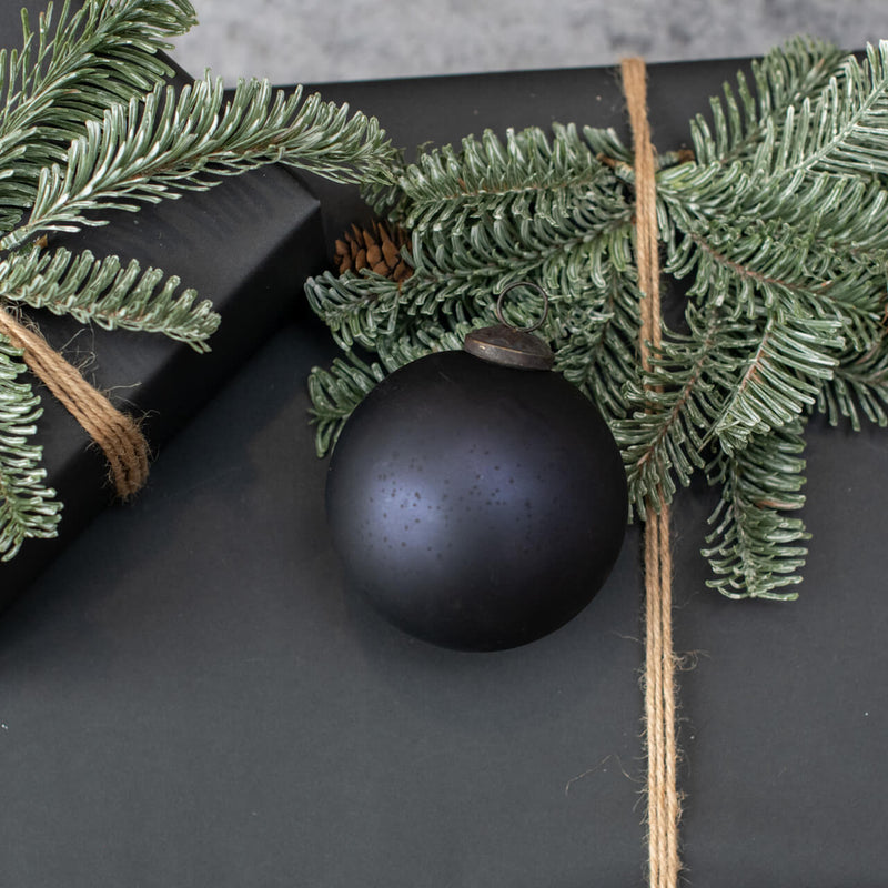 Black Kugel Ornament