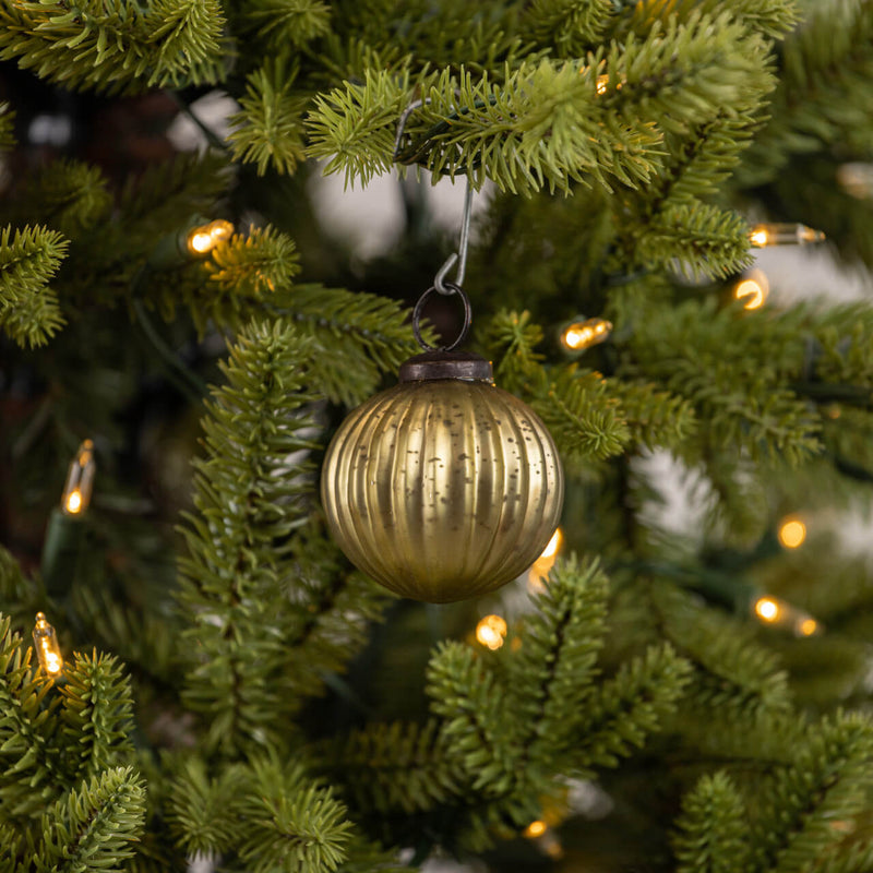 Ribbed Olive Kugel Ornament