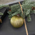 Ribbed Olive Kugel Ornament