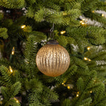 Ribbed Champagne Kugel Ornament