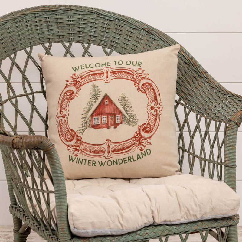 Welcome To Our Winter Wonderland Pillow