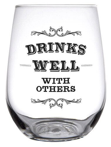 Drinks Well With Others Stemless Wineglass