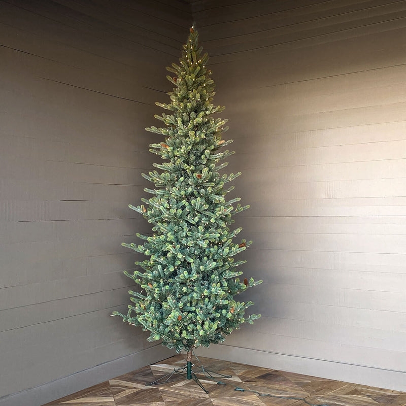 12' Blue Spruce Slim Christmas Tree
