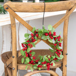 Red Berry and Bayleaf Chair Wreath