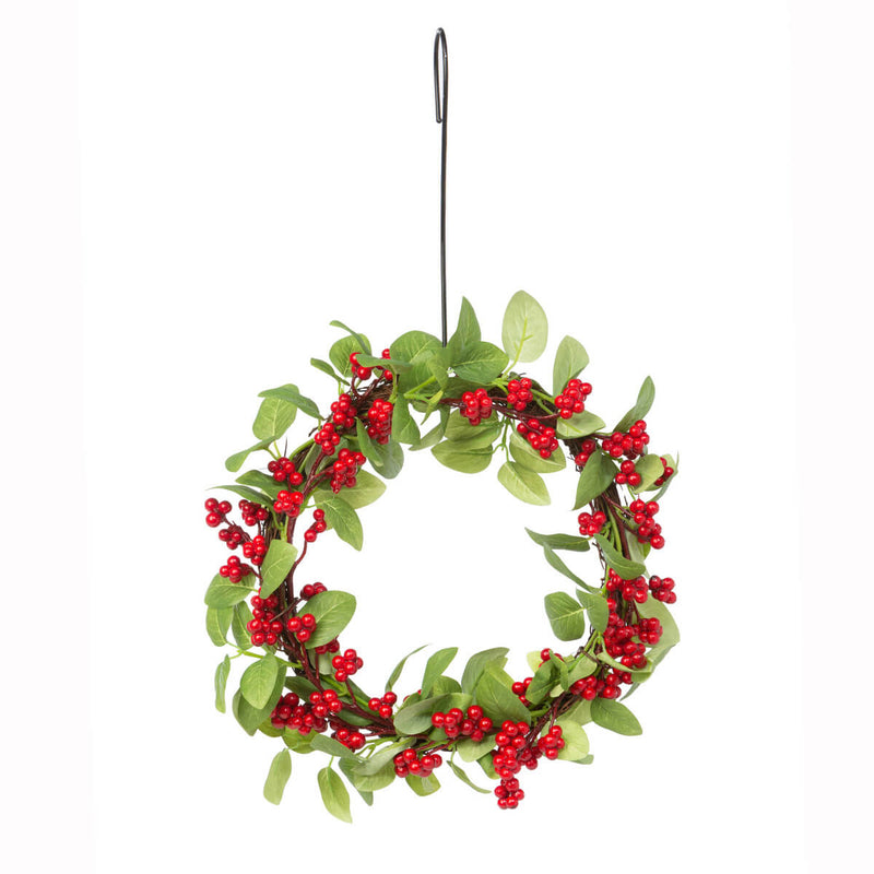 Red Berry and Bayleaf Chair Wreath
