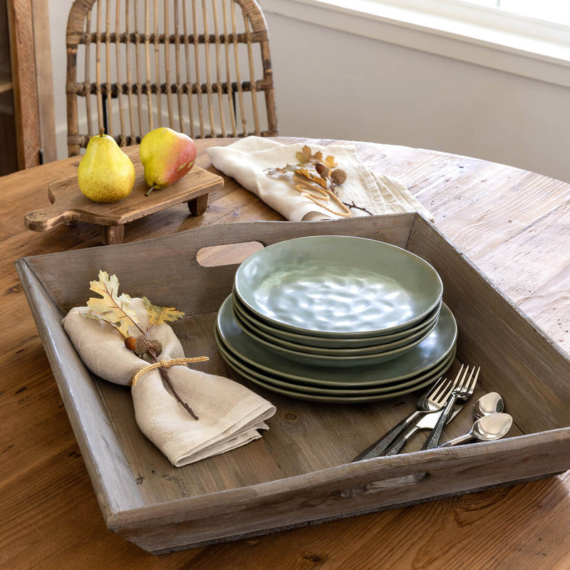 Reclaimed Wood Tray with Handles