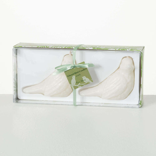 Glazed Bird Candles