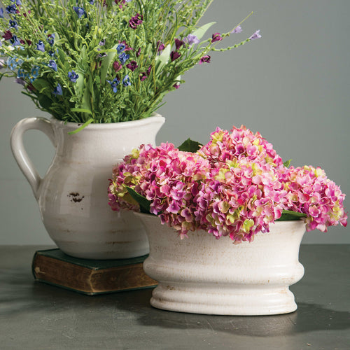 White Farmhouse Oval Planter