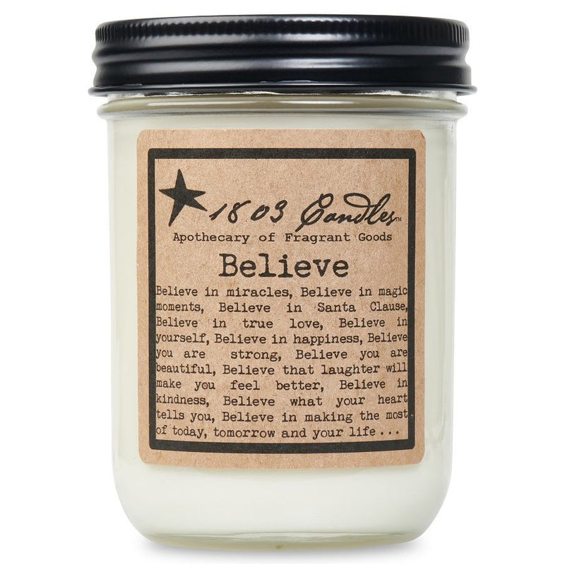 1803 Believe Soy Candle - Vintage Crossroads