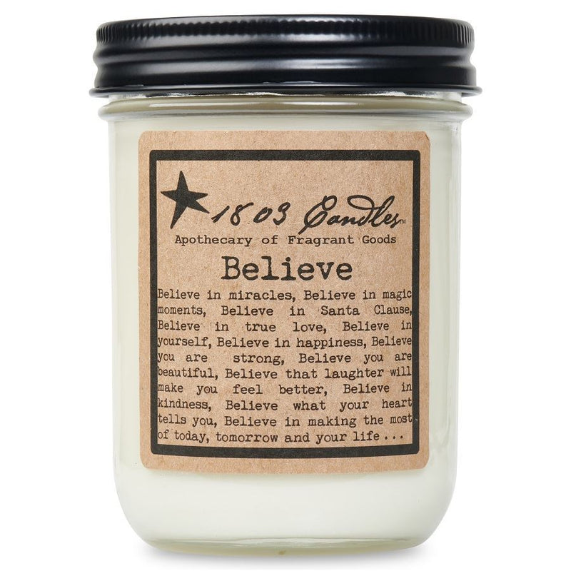 1803 Believe Soy Candle - Vintage Crossroads