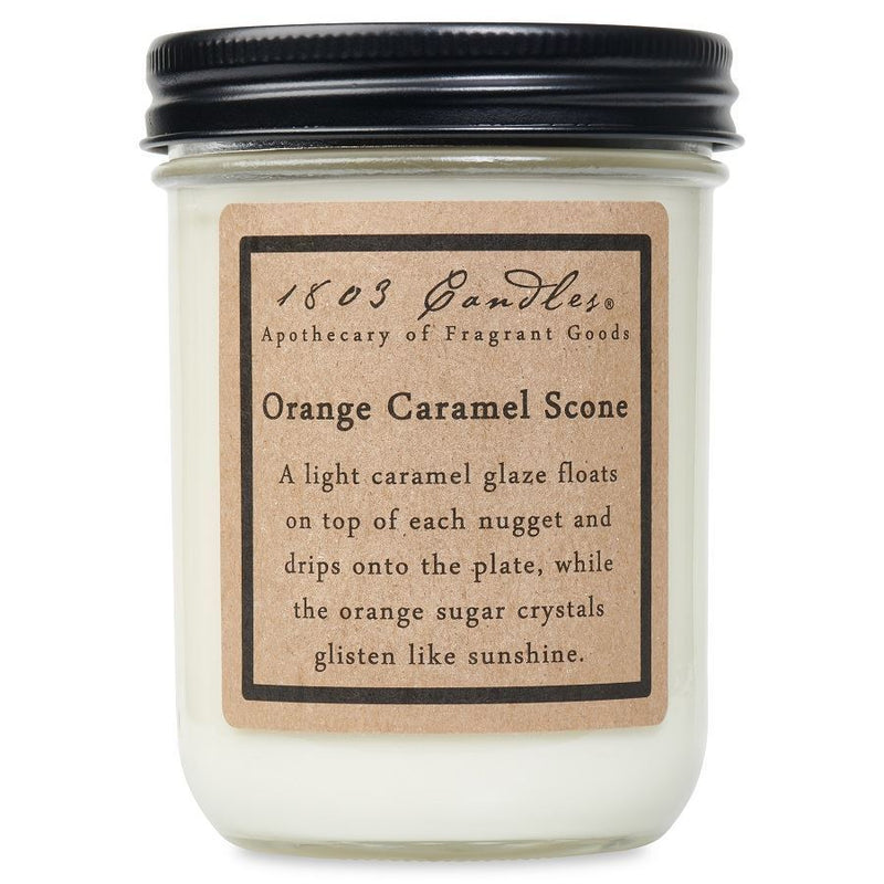 1803 Orange Caramel Scone Soy Candle - Vintage Crossroads