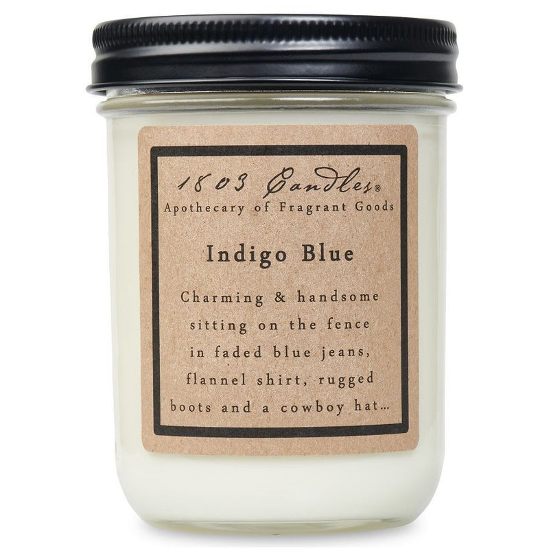 1803 Indigo Blue Soy Candle - Vintage Crossroads