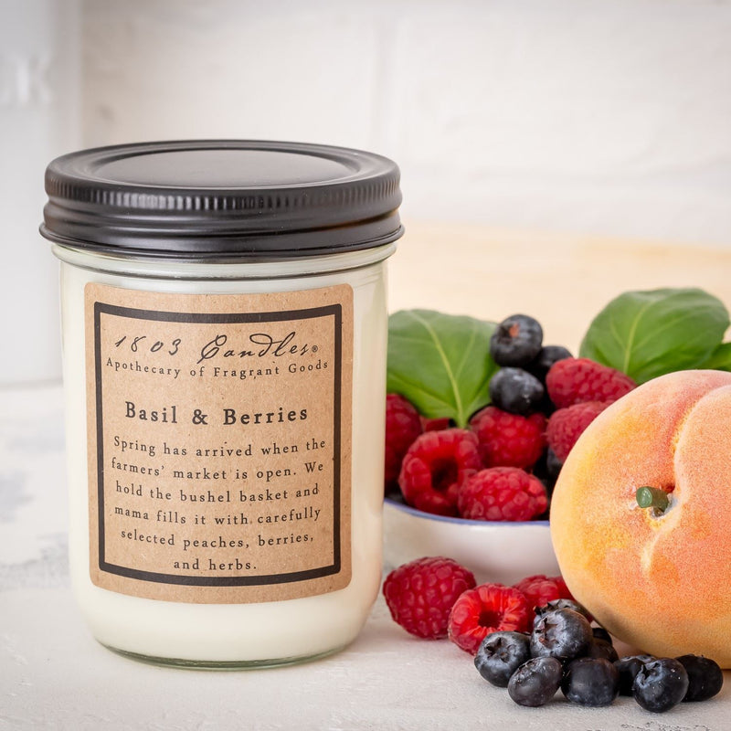 1803 Basil & Berries Soy Candle - Vintage Crossroads