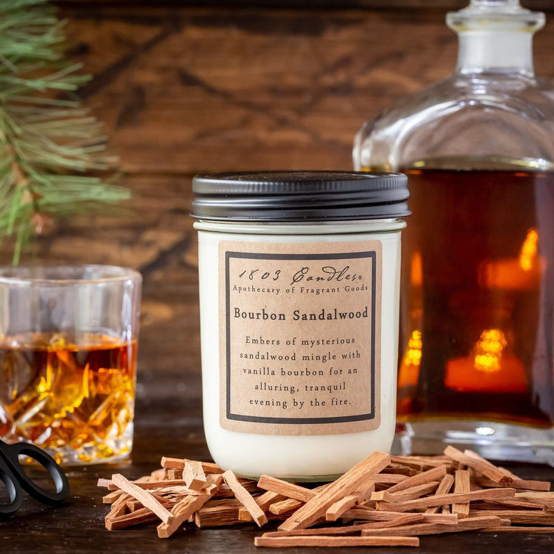 1803 Bourbon Sandalwood Soy Candle - Vintage Crossroads