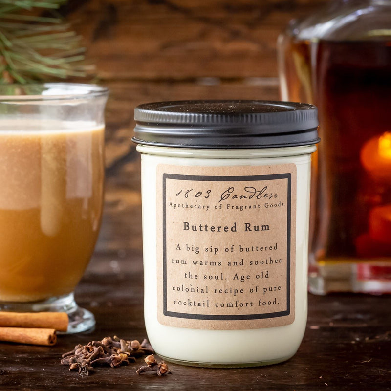 1803 Buttered Rum Soy Candle - Vintage Crossroads